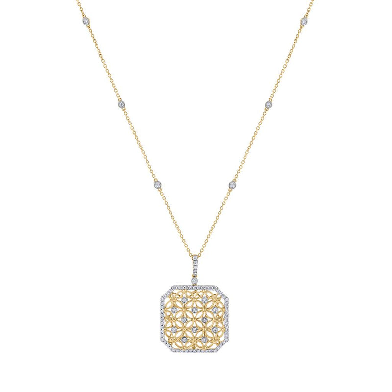 LaViano Fashion 18K Yellow Gold Diamond Pendant