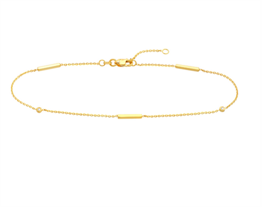 Laviano Fashion 14K Yellow Gold Anklet