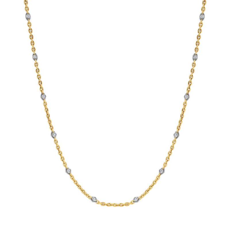 LaViano Fashion 18K Yellow Gold Diamond Necklace