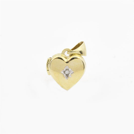 LaViano Fashion 14K Yellow Gold Heart Shaped Locket 10MM
