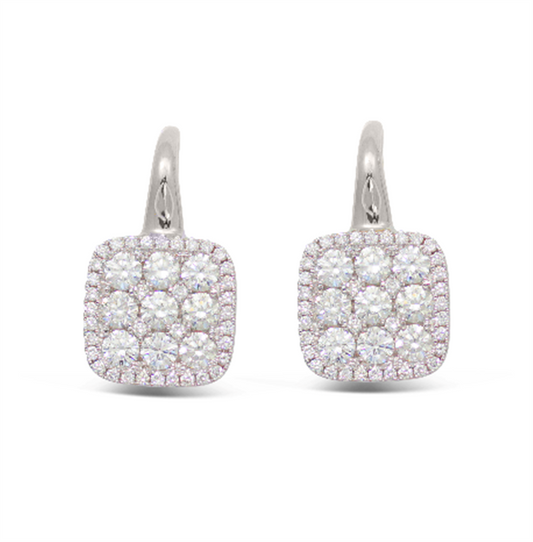 Frederic Sage 14K White Gold Diamond Earrings