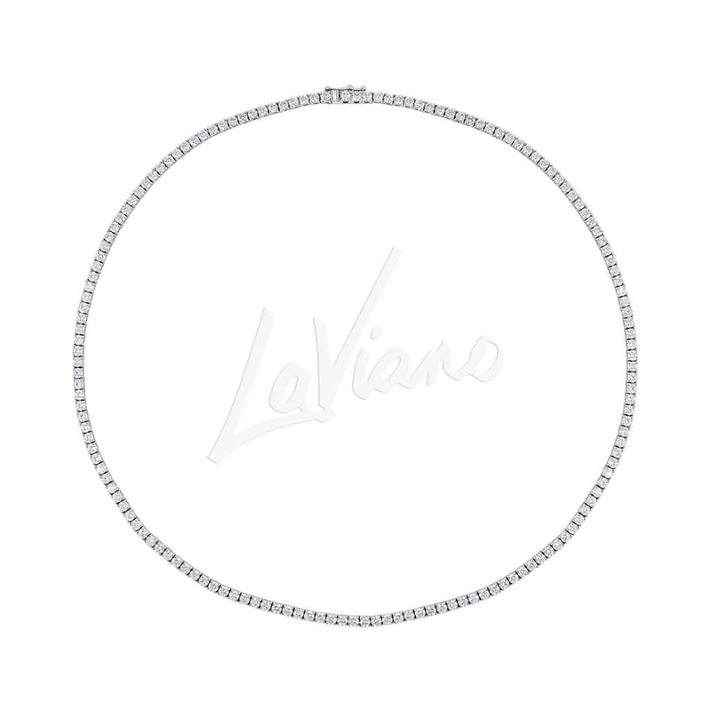 Laviano Fashion 14K White Gold Diamond Necklace