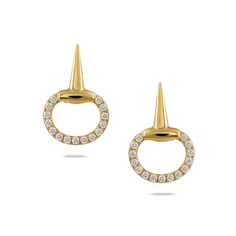 LaViano Fashion 18K Yellow Gold Diamond Earrings 30 Diamonds .35 Carats