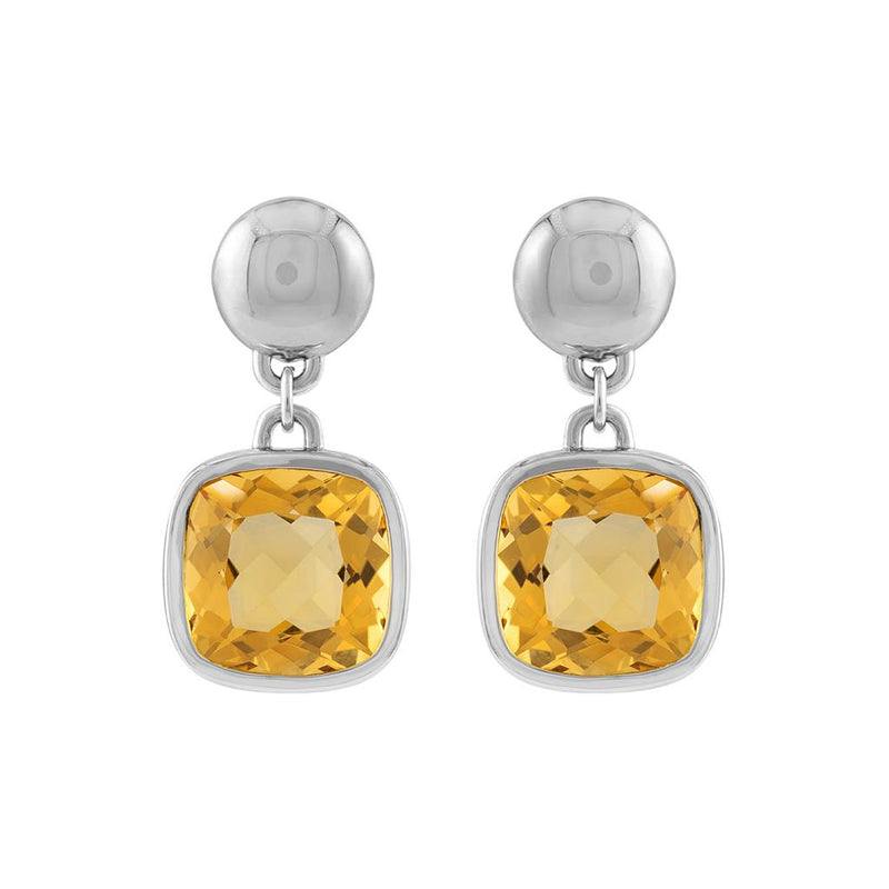 LaViano Fashion Sterling Silver Citrine Earrings