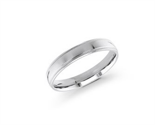 LaViano Fashion Platinum Wedding Band 4MM Size 9