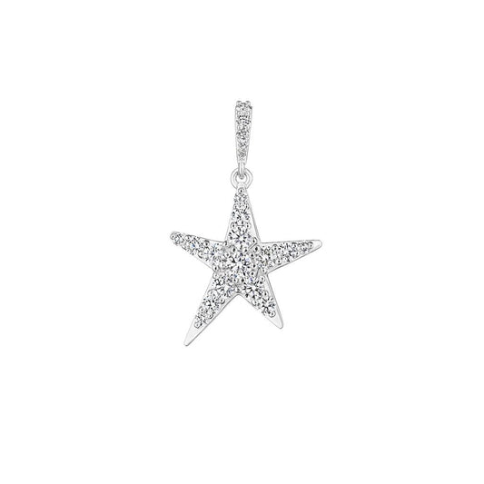Penny Preville 18K White Gold Diamond Star Pendant