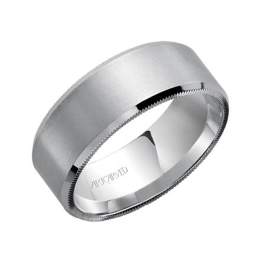 LaViano Fashion Platinum Wedding Band 6MM Size 9