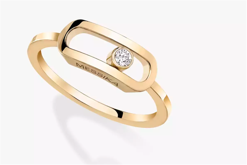 Messika 18K Yellow Gold Diamond Move Ring