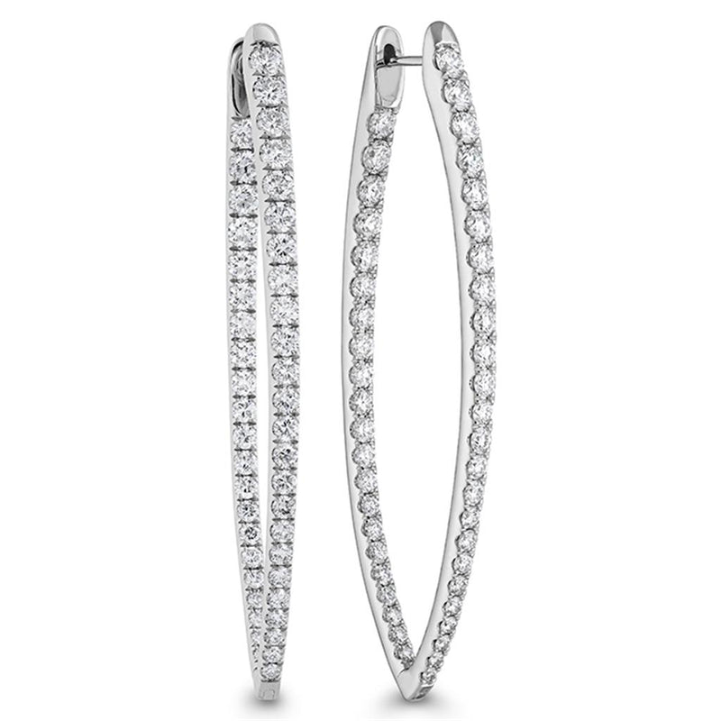 LaViano Fashion 18K White Gold Diamond Earrings