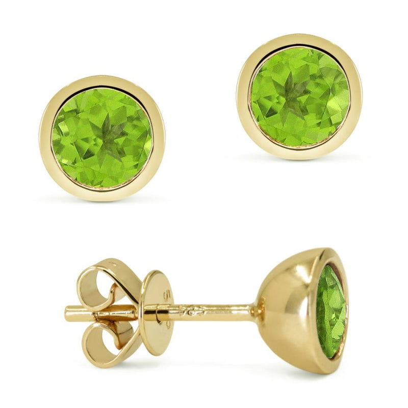 LaViano Fashion 14K Yellow Gold Peridot Earrings