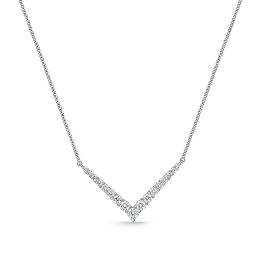 LaViano Fashion 18K White Gold Diamond Necklace