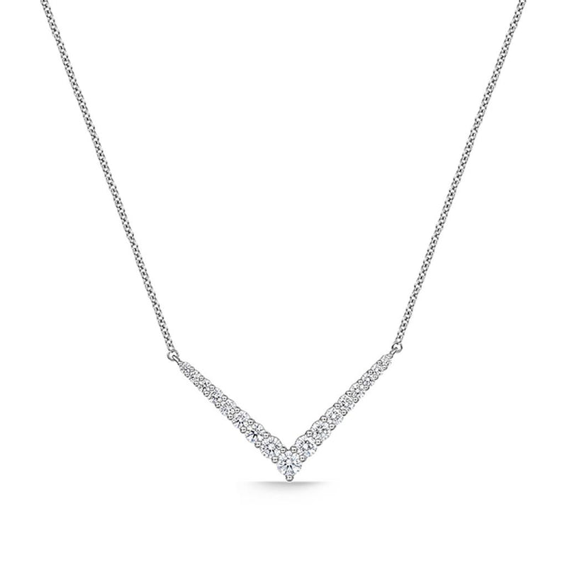 LaViano Fashion 18K White Gold Diamond Necklace