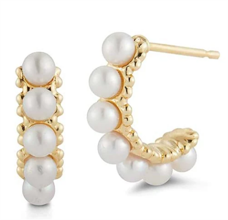 Barbela Design 14K Yellow Gold Pearl Earrings