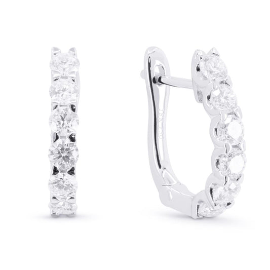 LaViano Fashion 14K White Gold Diamond Earrings