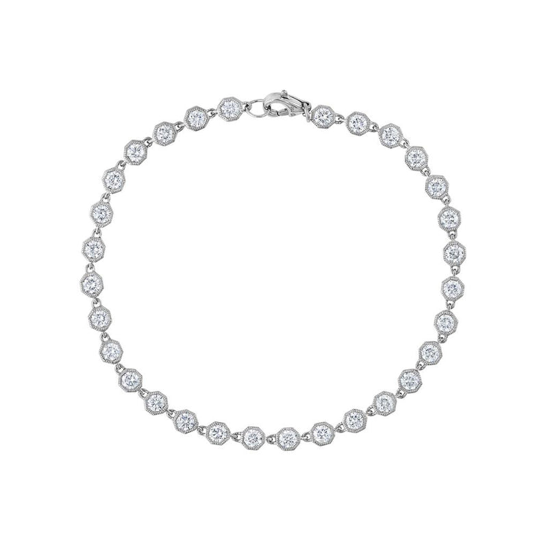 LaViano Fashion 18K White Gold Diamond Bracelet