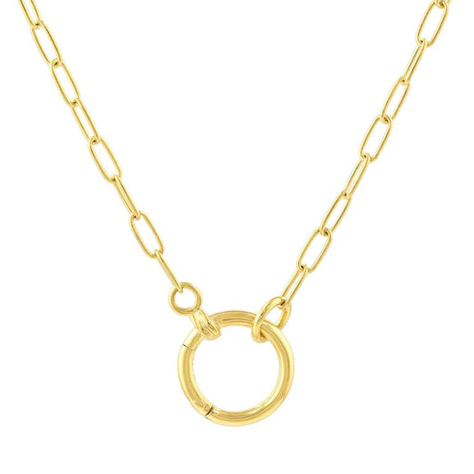 Mazza 14K Yellow Gold Charm Necklace