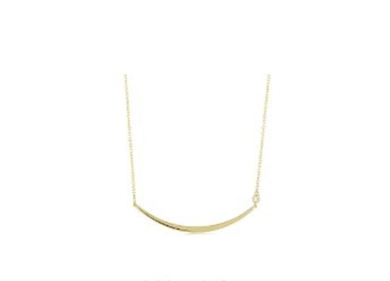 Laviano Fashion 14K Yellow Gold Bar Necklace with Diamond