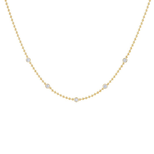 LaViano Fashion 14K Yellow Gold Diamond Necklace