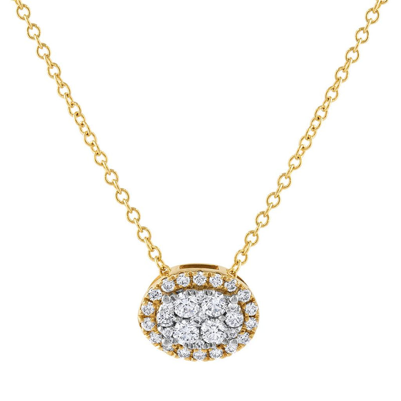 LaViano Fashion 14K Two Tone Diamond Pendant Diamonds .35 Carats