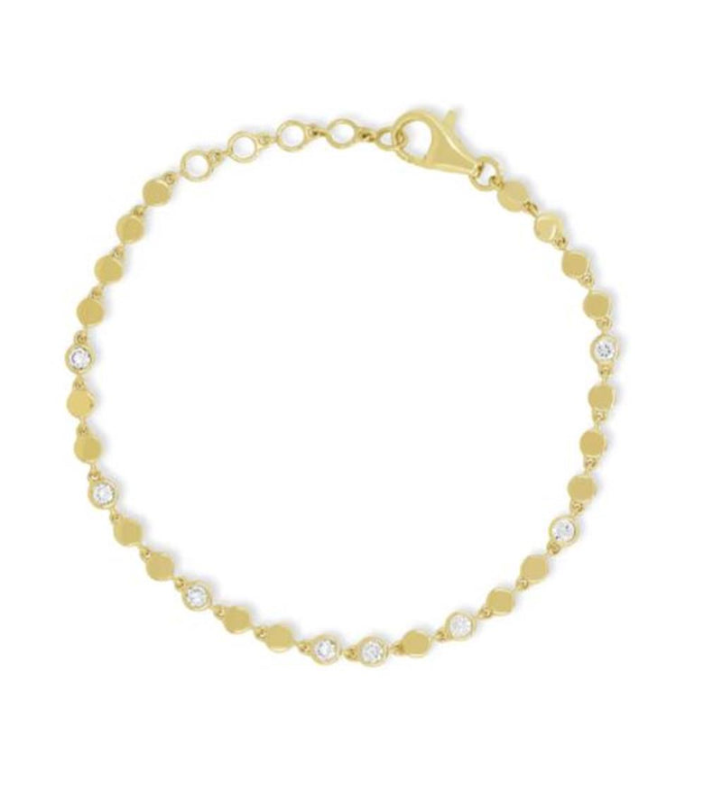 Laiano Fashion 14K Yellow Gold Diamond Bracelet