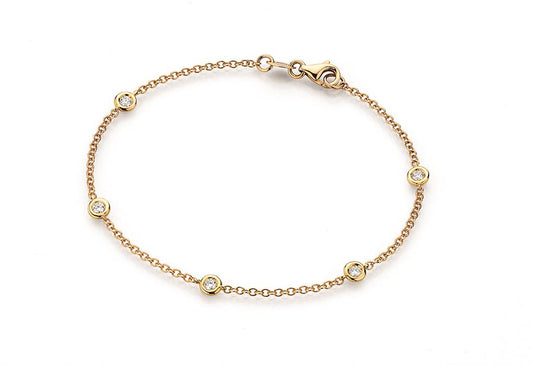 LaViano Fashion 18K Yellow Gold Diamond Bracelet