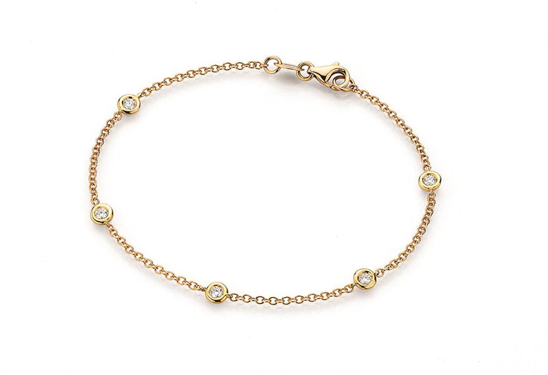 LaViano Fashion 18K Yellow Gold Diamond Bracelet