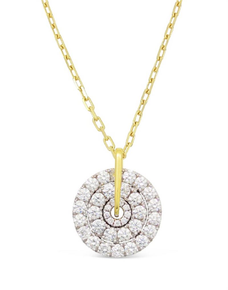 Frederic Sage 14K Two Tone Diamond Necklace