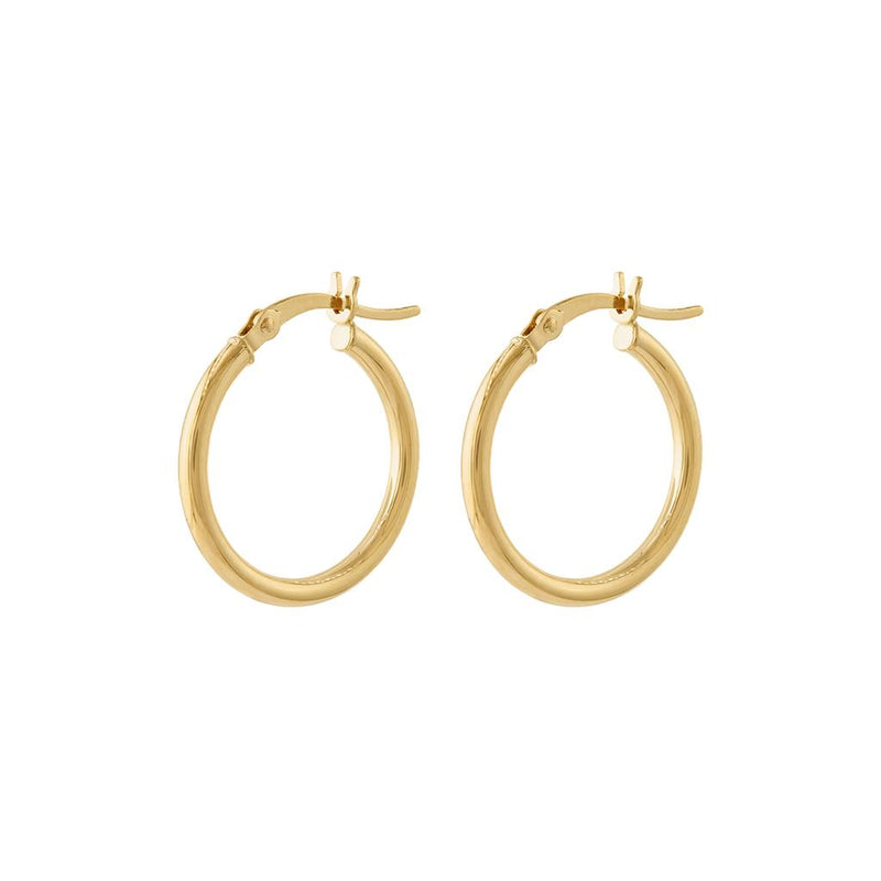 LaViano Fashion 14K Yellow Gold Hoop Earrings  2x20MM