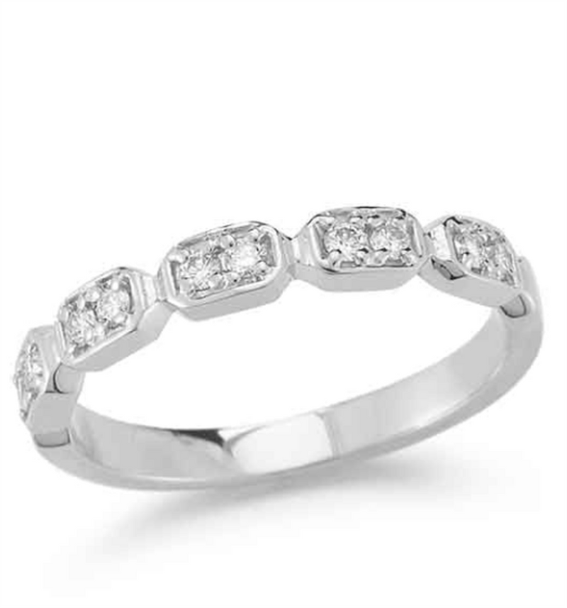 Barbela Design 14K White Gold Diamond Ring