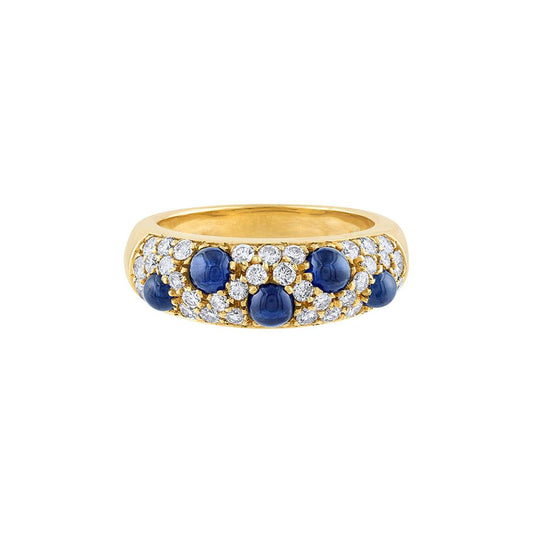LaViano Fashion 18K Yellow Gold Sapphire and DIamond Ring