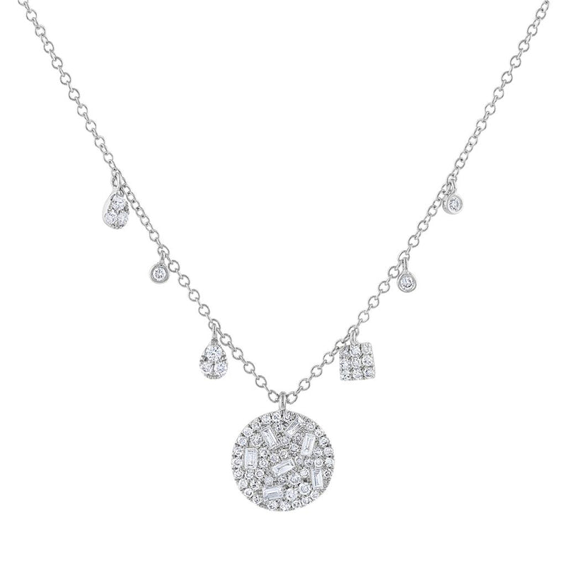 Laviano Fashion 14K White Gold Diamond Necklace