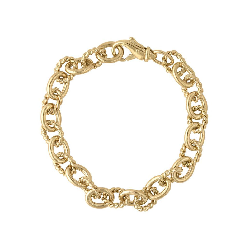 LaViano Fashion 14K Yellow Gold Link Bracelet