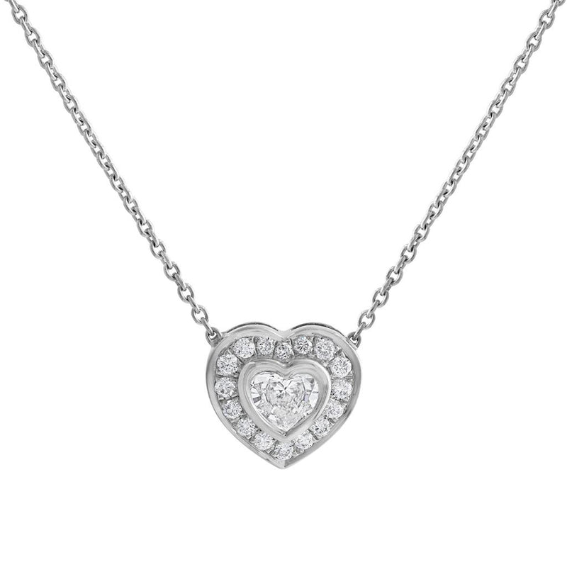 LaViano Fashion 14K White Gold Diamond Necklace