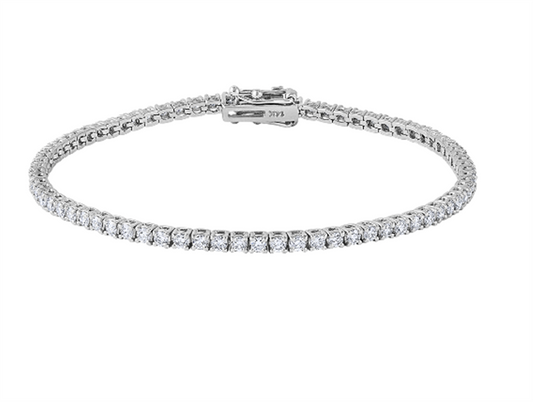 LaViano Fashion 14K White Gold Diamond Bracelet