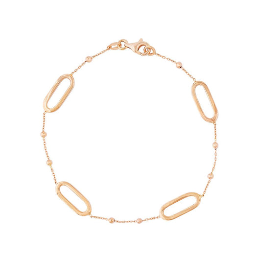 LaViano Fashion 18K Rose Gold Station Bracelet
