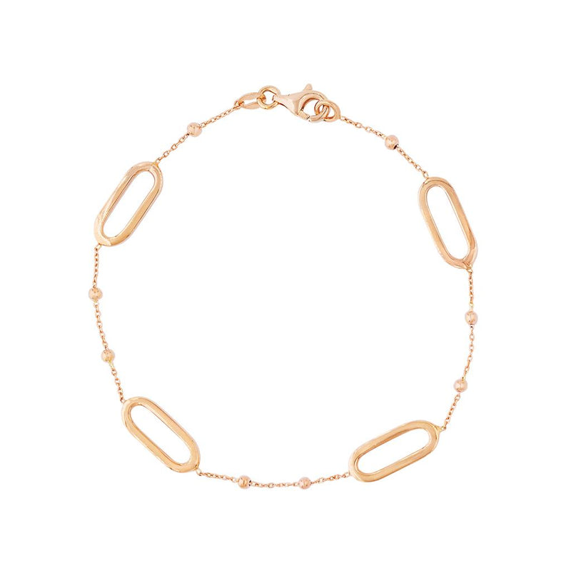 LaViano Fashion 18K Rose Gold Station Bracelet