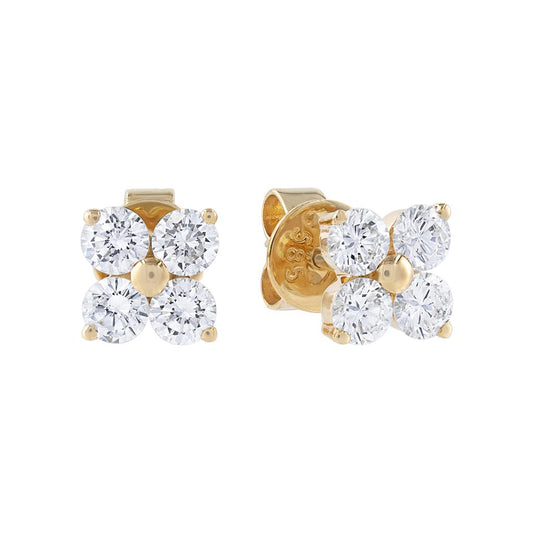 LaViano Fashion 14K Yellow Gold Diamond Earrings