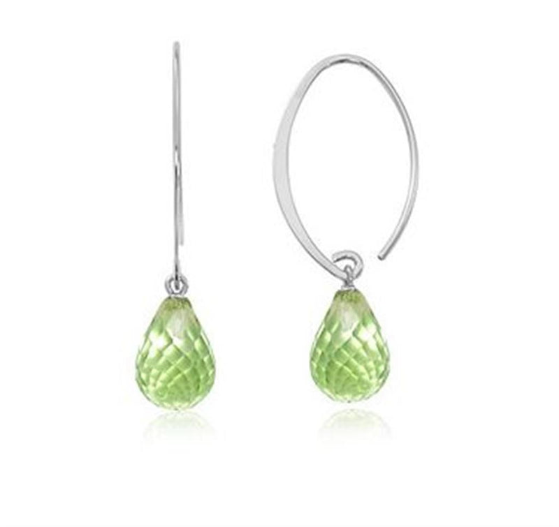 LaViano Fashion Sterling Silver Peridot Earrings