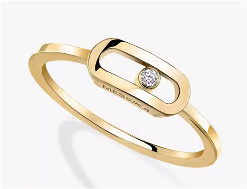 Messika 18K Yellow Gold Diamond Move Uno Ring