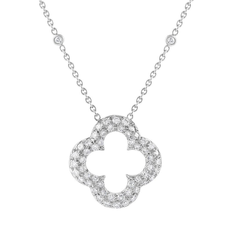 LaViano Fashion 18K White Gold Diamond Necklace