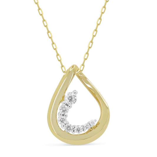 LaViano Fashion 14K Yellow Gold Diamond Necklace