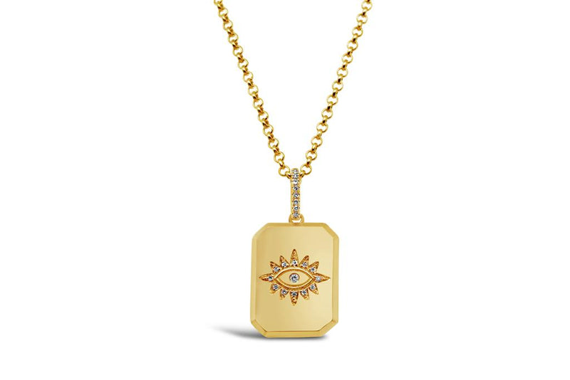 KC Designs 14K Yellow Gold Evil Eye Diamond Locket