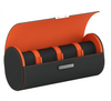 Scatola Del Tempo Pochette Gray/Orange 3 Watch Leather Holder