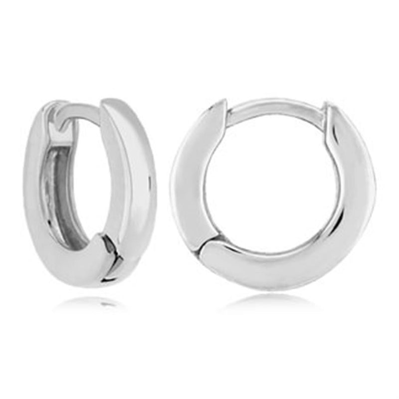 LaViano Fashion 14K White Gold Huggie Earrings