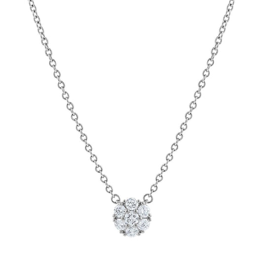 LaViano Fashion 18K White Gold Diamond Necklace