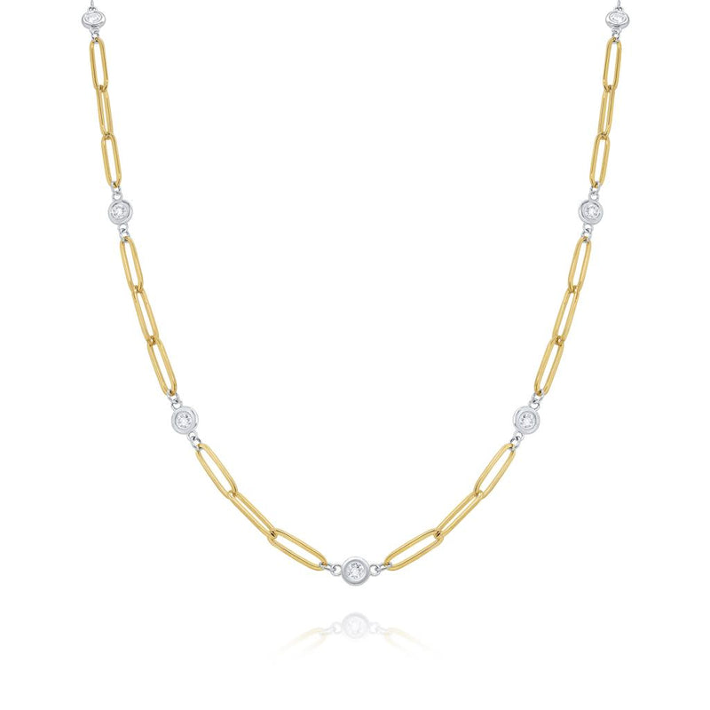 Kc Designs 14K Two Tone Diamond Necklace