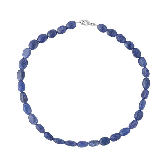 LaViano Fashion 14K White Gold Tanzanite Beaded Necklace