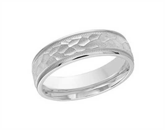 LaViano Fashion 14K White Gold Wedding Band 6MM Size 10
