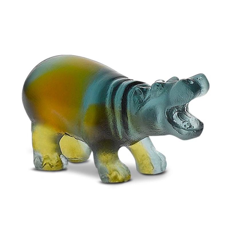 Daum Crystal Mini Hippopotamus