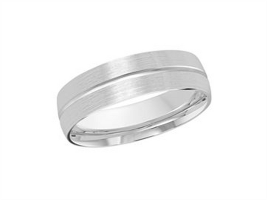 LaViano Fashion 14K White Gold Wedding Band 6MM Size 10